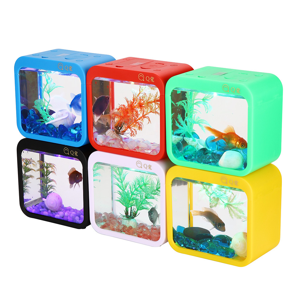 Aquarium Fish Betta - Kolorowe kreatywne pudełko Betta ze światłem,