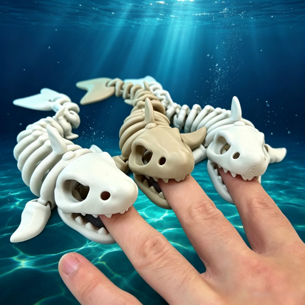 Aquarium Fish To Buy - Szkielet rekina, dekoracja do akwarium, ruchoma