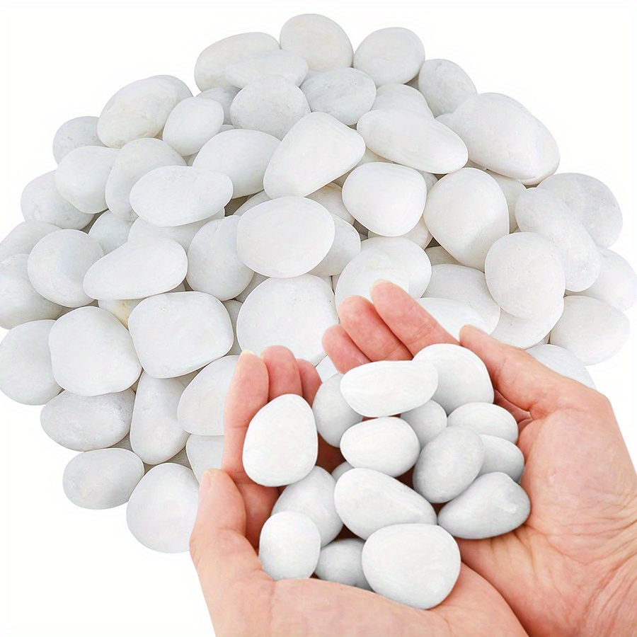 Aquarium Fish To Buy - 200/400g Białe, wysoki połysk, naturalne kamienie