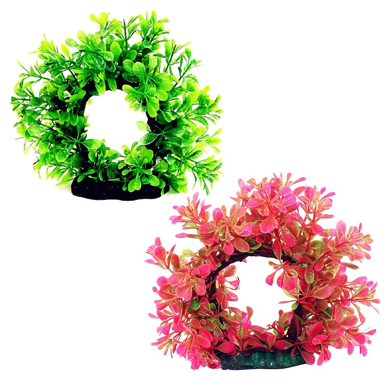 Aquarium Fish Green - Wodny Wieniec Sztuczny Podwodny Plastikowy Wieniec
