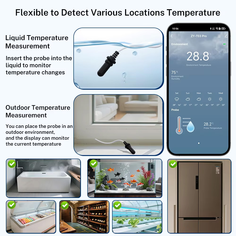 Zewnętrzny czujnik temperatury – Aquarium Thermometer recenzja i cena